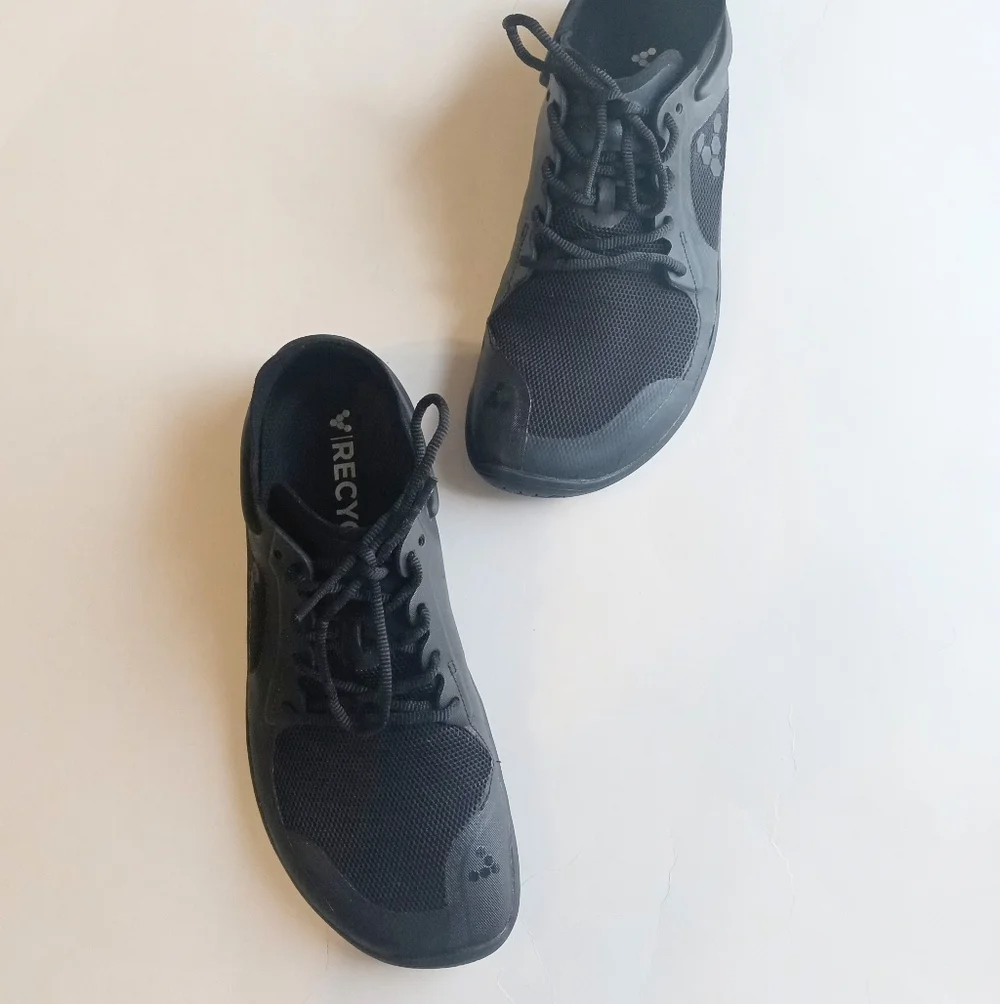 Vivobarefoot Primus Lite Trainer Running Shoe Unisex Vegan Black Leather